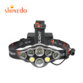 8 LED Outdoor Waterproof Head Lamp 90 Degree Adjustable Head High Light Rechargeable Flashlight